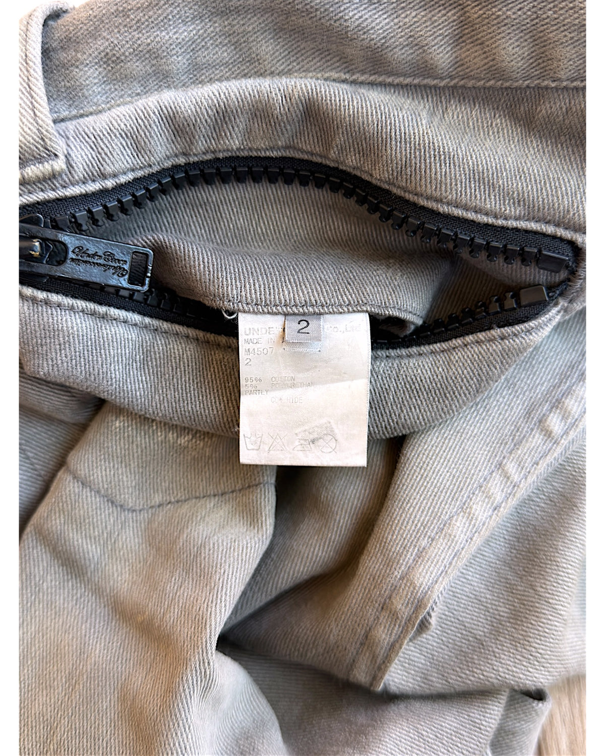 Undercover SS14 "Psychocandy" Full Wrap Zipper Distressed Denim Jeans