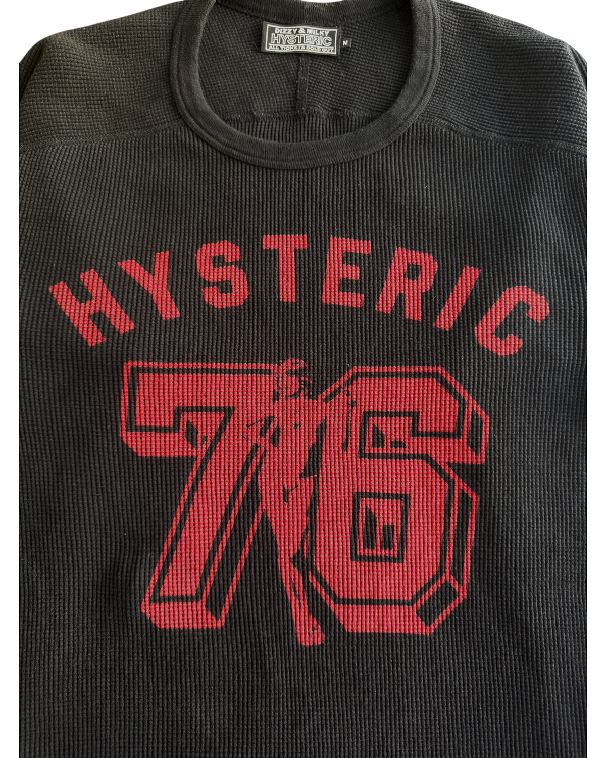 Hysteric Glamour 76 Show Girl Thermal Raglan Long Sleeve Shirt