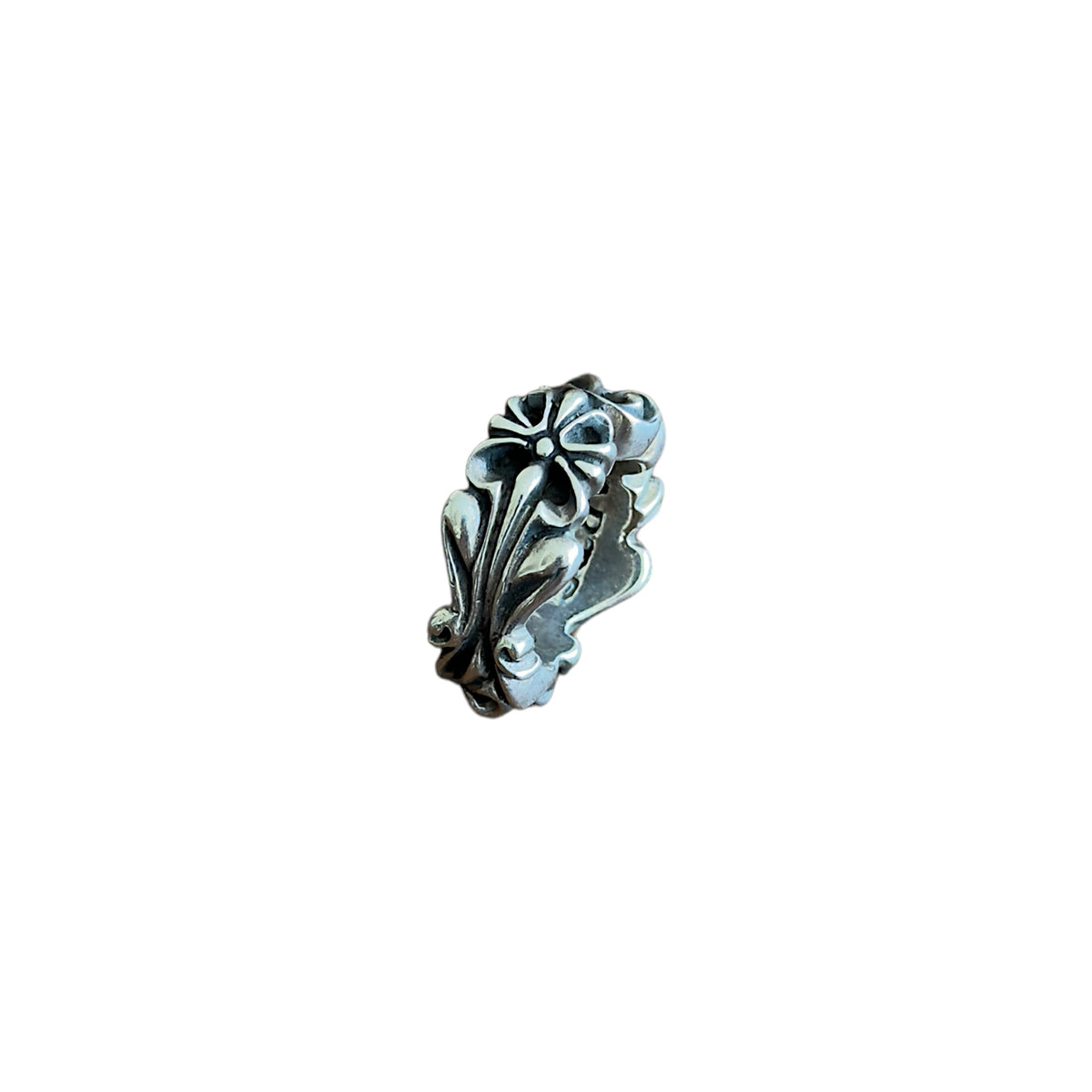Celtic Arts (A&G Rock) 925 Silver Engraved Heart Cross Scroll Ring