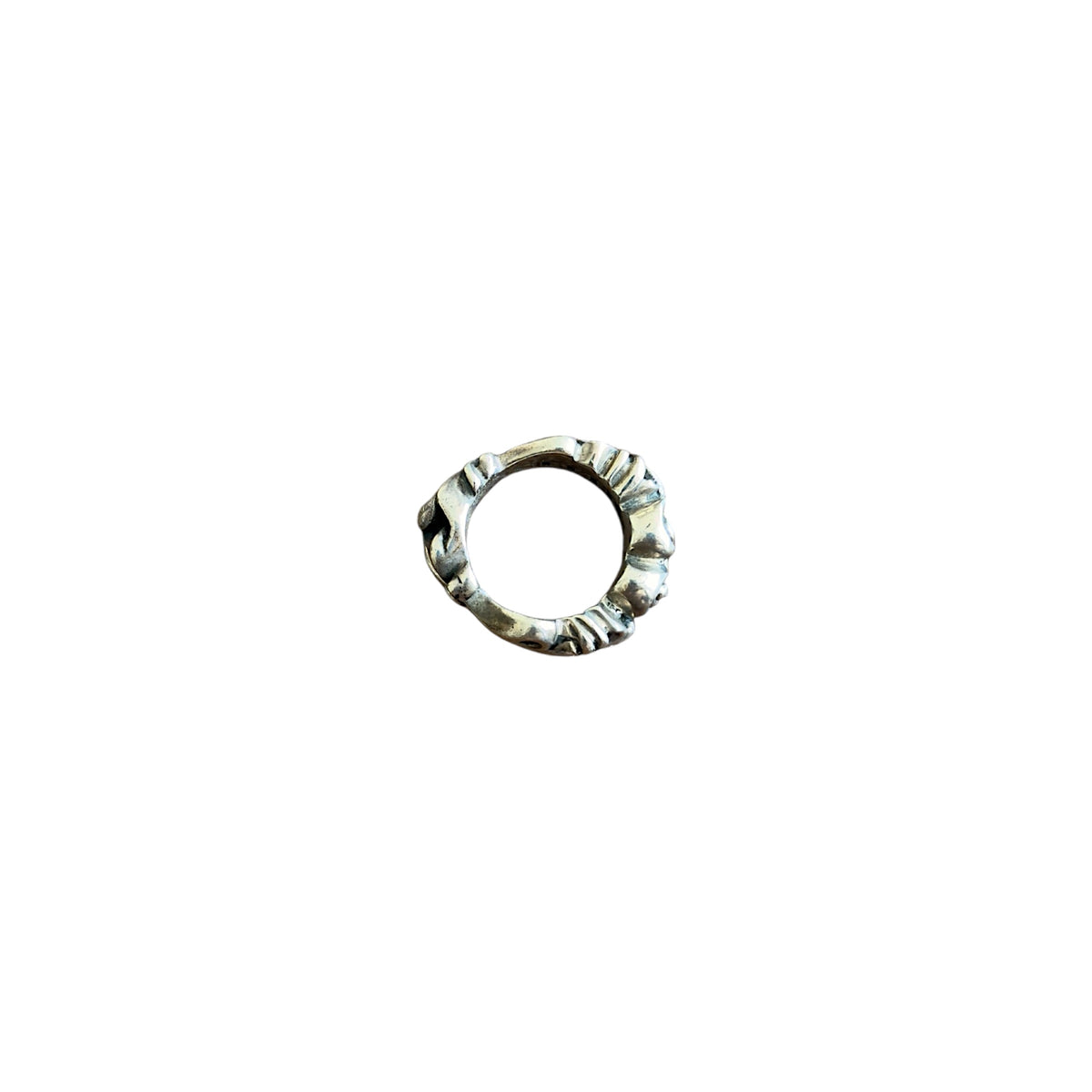 Celtic Arts (A&G Rock) 925 Silver Engraved Heart Cross Scroll Ring