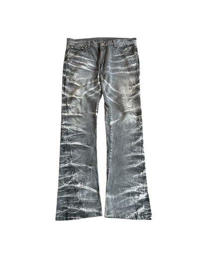 Tornado Mart Mega Whisker Grey Wash Bootcut Denim Jeans