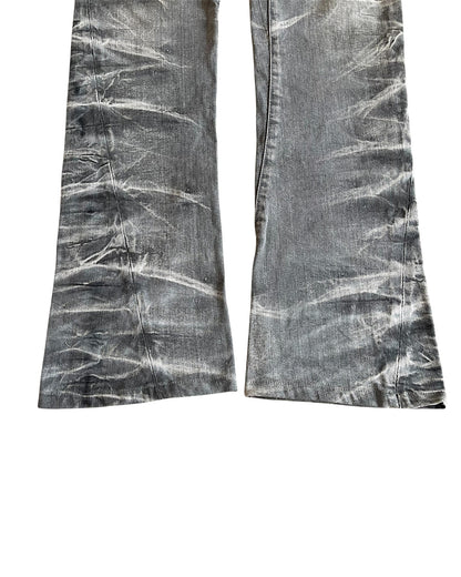Tornado Mart Mega Whisker Grey Wash Bootcut Denim Jeans
