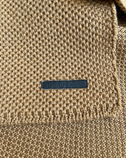 Emporio Armani 2000s Woven Knit Neck Warmer Snood Scarf