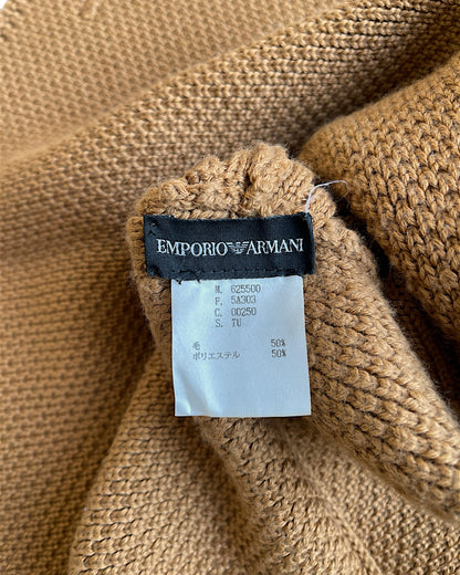 Emporio Armani 2000s Woven Knit Neck Warmer Snood Scarf