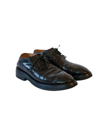 Marsell Mentone Pelle Leather Vitello Derby Nero