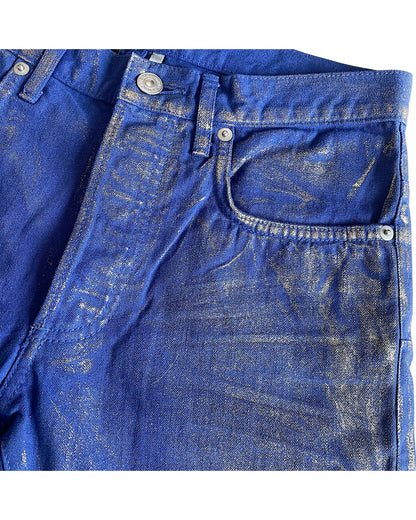 Dior Homme SS09 ‘Planisphère’ Luster Gold Wax Denim Jeans