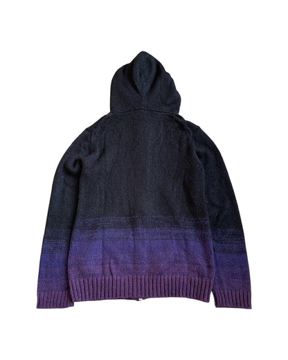 PPFM Ninja Gradient Mohair Knit Hoodie Zip Jacket