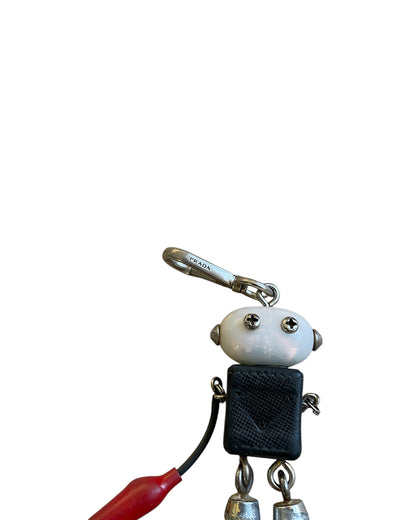 Prada Saffiano Robot Bag Charm Keychain