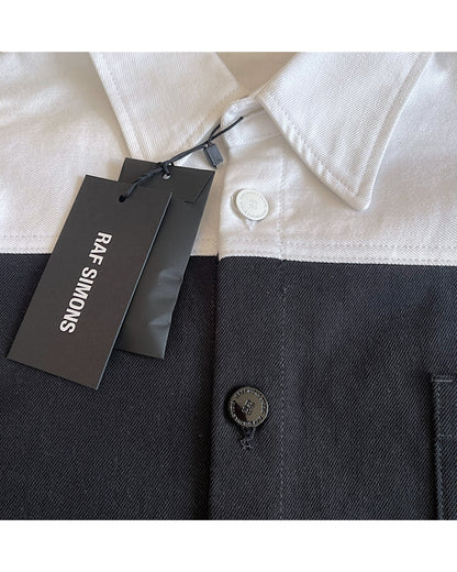 Raf Simons AW22/23 Oversized Bicolor Denim Overshirt