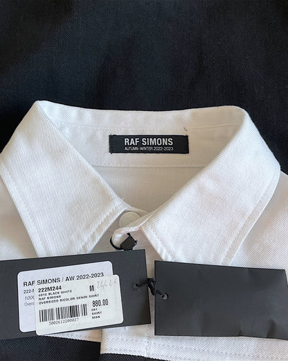 Raf Simons AW22/23 Oversized Bicolor Denim Overshirt
