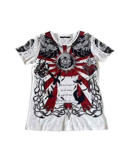 Yasuyuki Ishii Rising Sun Tattoo Prints Stretch T-Shirt