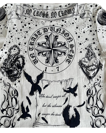 Yasuyuki Ishii Rising Sun Tattoo Prints Stretch T-Shirt