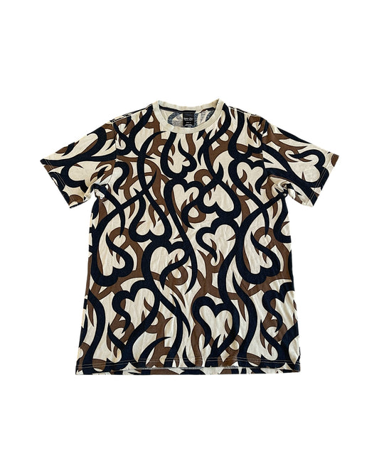 Number (N)ine AW04 'Give Peace A Chance' Heart Camo T-Shirt