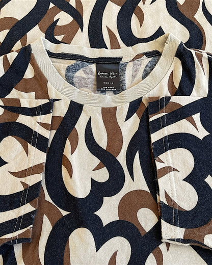 Number (N)ine AW04 'Give Peace A Chance' Heart Camo T-Shirt