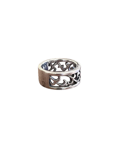 BLESS .925 Sterling Silver Openwork Arabesque Vine Band Ring