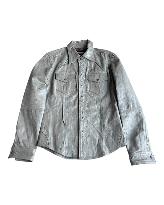 Tornado Mart Hook Closure Leather Shirt Jacket