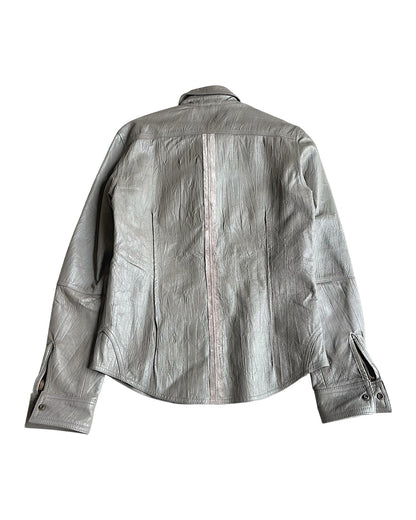 Tornado Mart Hook Closure Leather Shirt Jacket