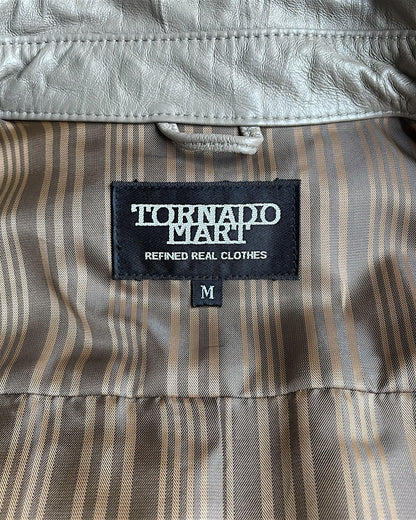 Tornado Mart Hook Closure Leather Shirt Jacket