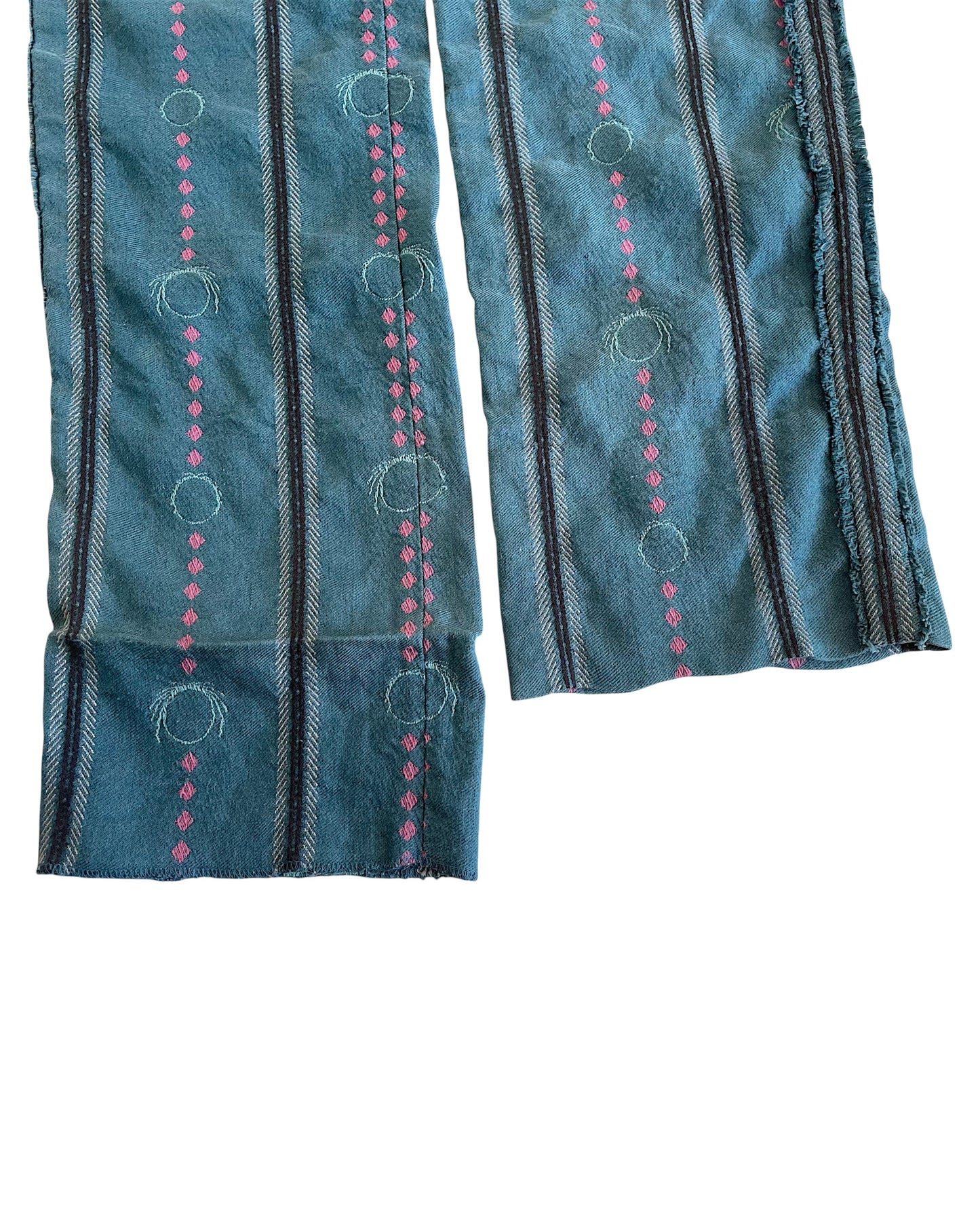 Undercover SS03 'Scab' Ethnic Tribal Giz Embroidery Pants