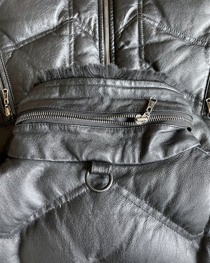 Yasuyuki Ishii Pig Leather Down Puffer Fur Collar Jacket