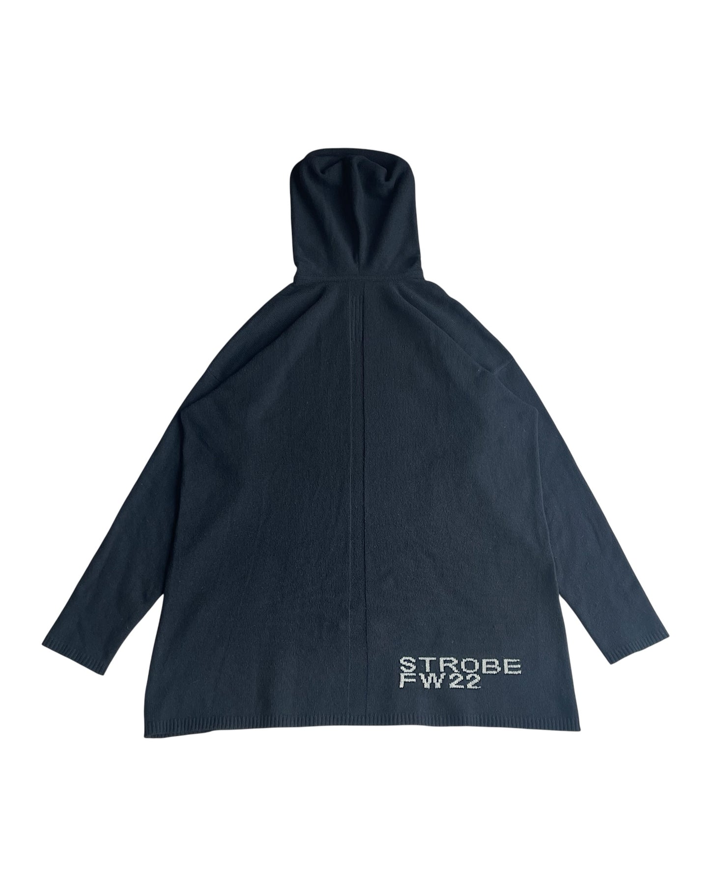 Rick Owens FW22 'Strobe' Human Cashmere Intarsia Hoodie