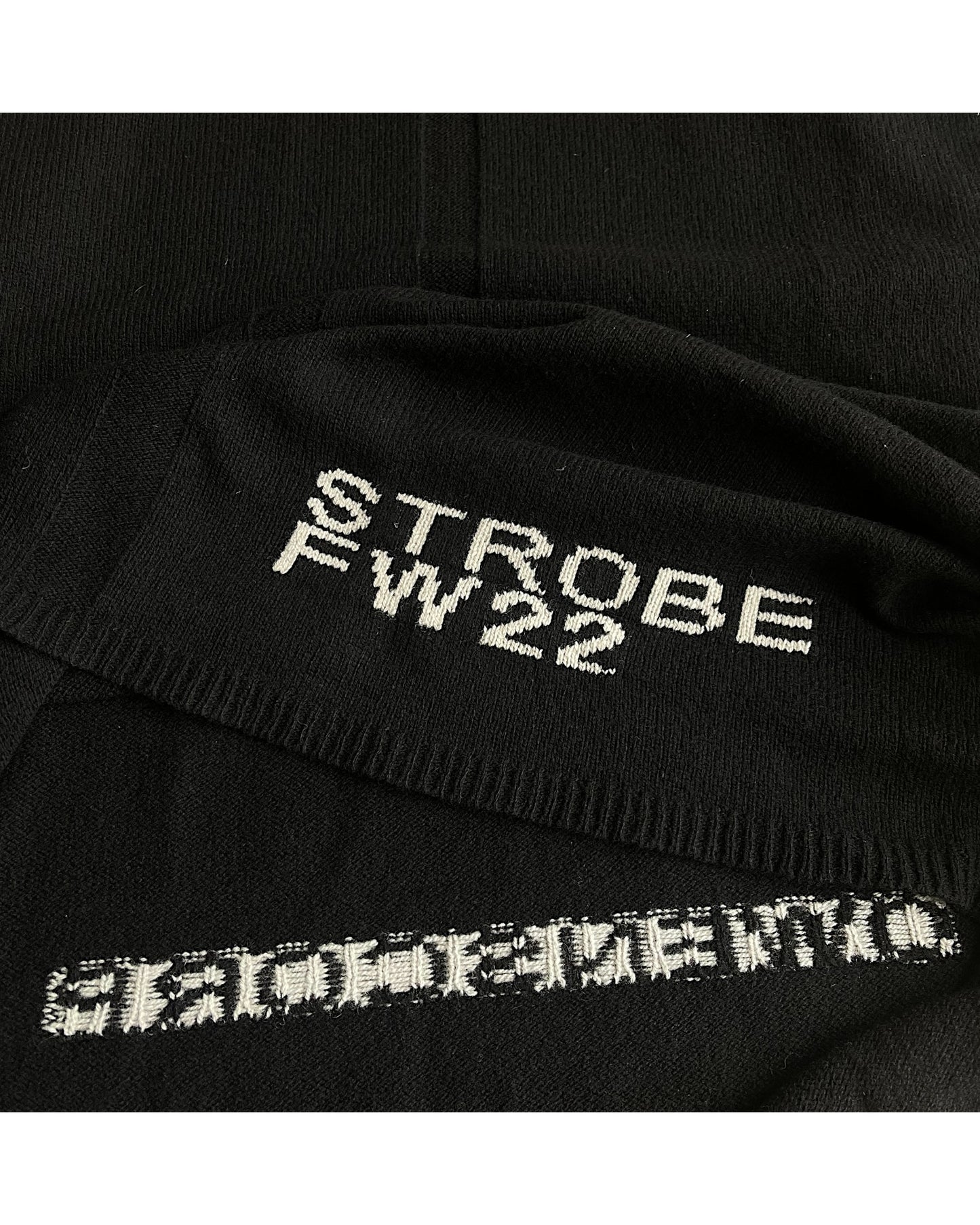 Rick Owens FW22 'Strobe' Human Cashmere Intarsia Hoodie