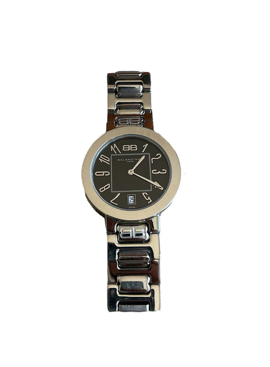 Balenciaga Vintage Black Circle Dial Quartz Watch