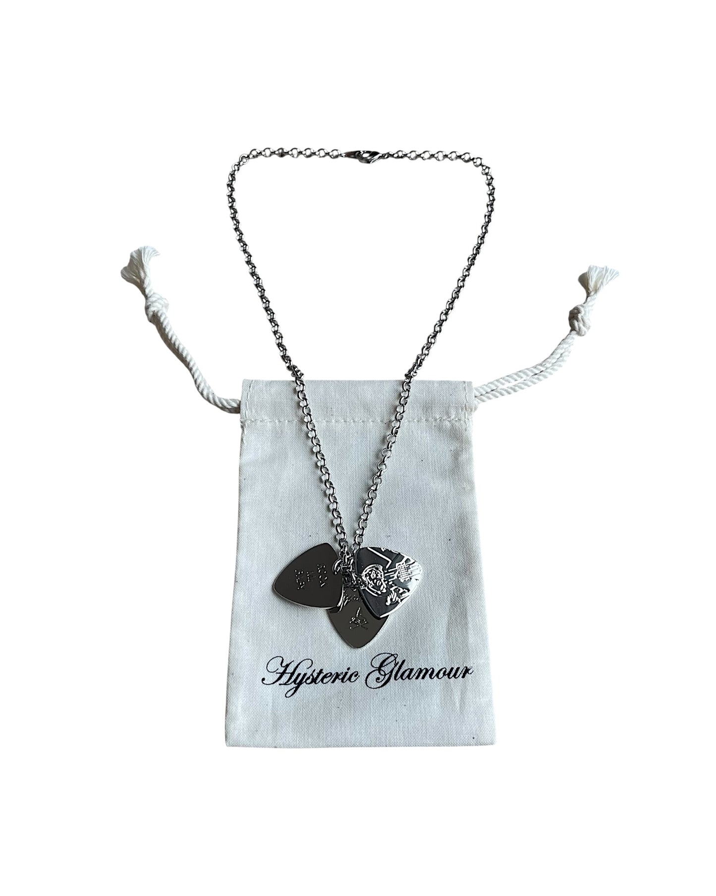 Hysteric Glamour Guitar Picks Girl Rock Me Baby Necklace