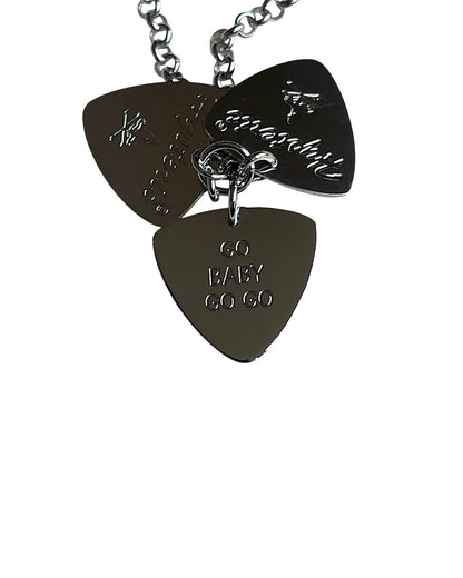 Hysteric Glamour Guitar Picks Girl Rock Me Baby Necklace