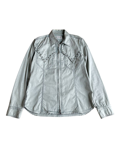 Nicole Club For Men Studded Zip-Up Cowboy Shirt Jacket