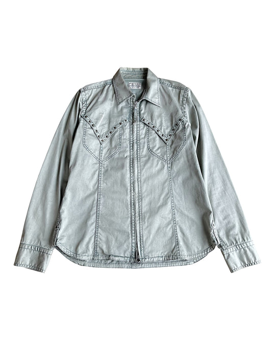 Nicole Club For Men Studded Zip-Up Cowboy Shirt Jacket