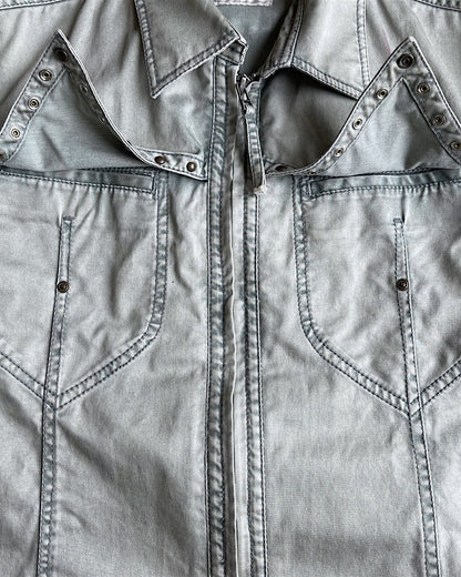 Nicole Club For Men Studded Zip-Up Cowboy Shirt Jacket
