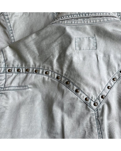 Nicole Club For Men Studded Zip-Up Cowboy Shirt Jacket