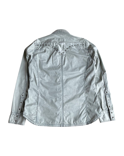Nicole Club For Men Studded Zip-Up Cowboy Shirt Jacket