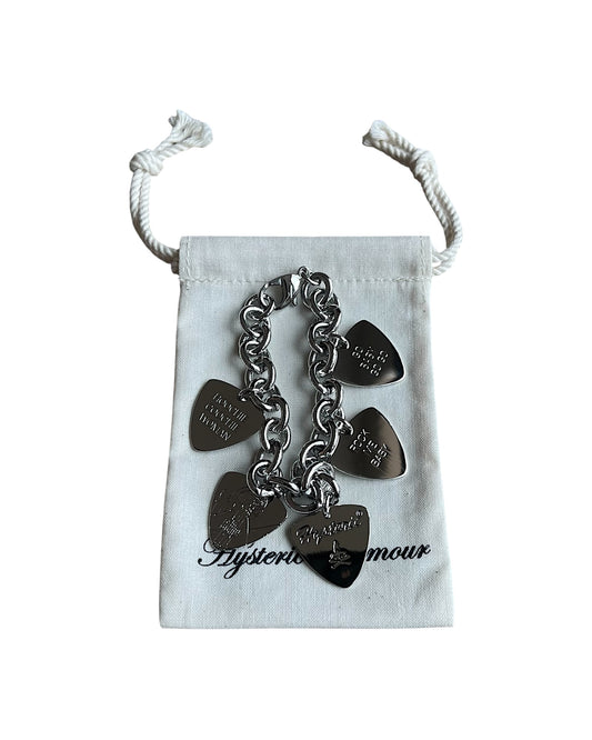Hysteric Glamour Guitar Picks Women Go Baby Link Bracelet