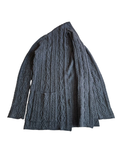 L.G.B. Cable Knit Cowl Long Cardigan