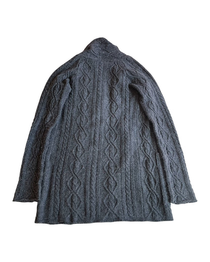 L.G.B. Cable Knit Cowl Long Cardigan
