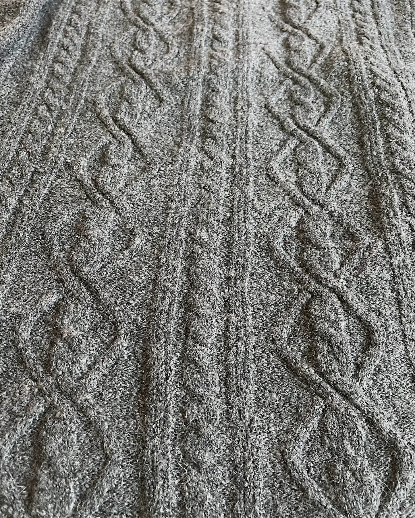 L.G.B. Cable Knit Cowl Long Cardigan