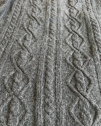 L.G.B. Cable Knit Cowl Long Cardigan