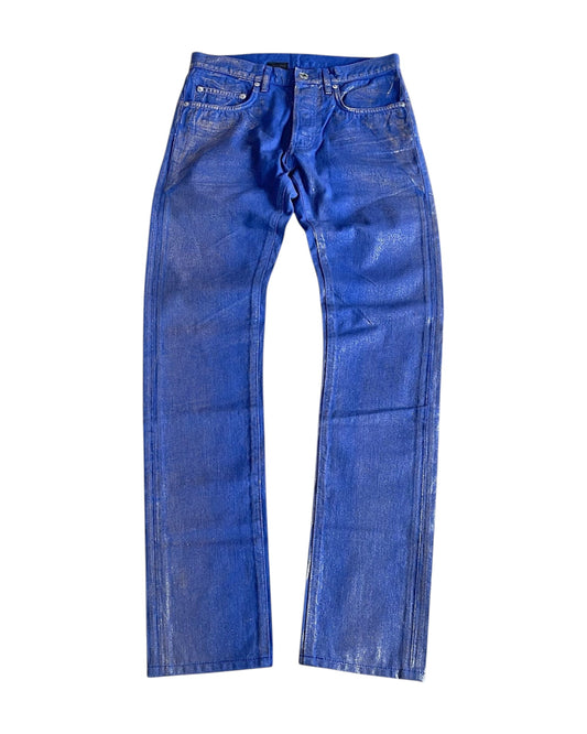 Dior Homme SS09 "Planisphère" Luster Gold Waxed Denim Jeans