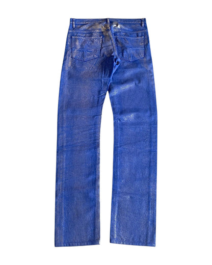 Dior Homme SS09 "Planisphère" Luster Gold Waxed Denim Jeans