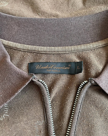 Undercover SS03 "Scab" Stitch Quarter Zip Polo Shirt