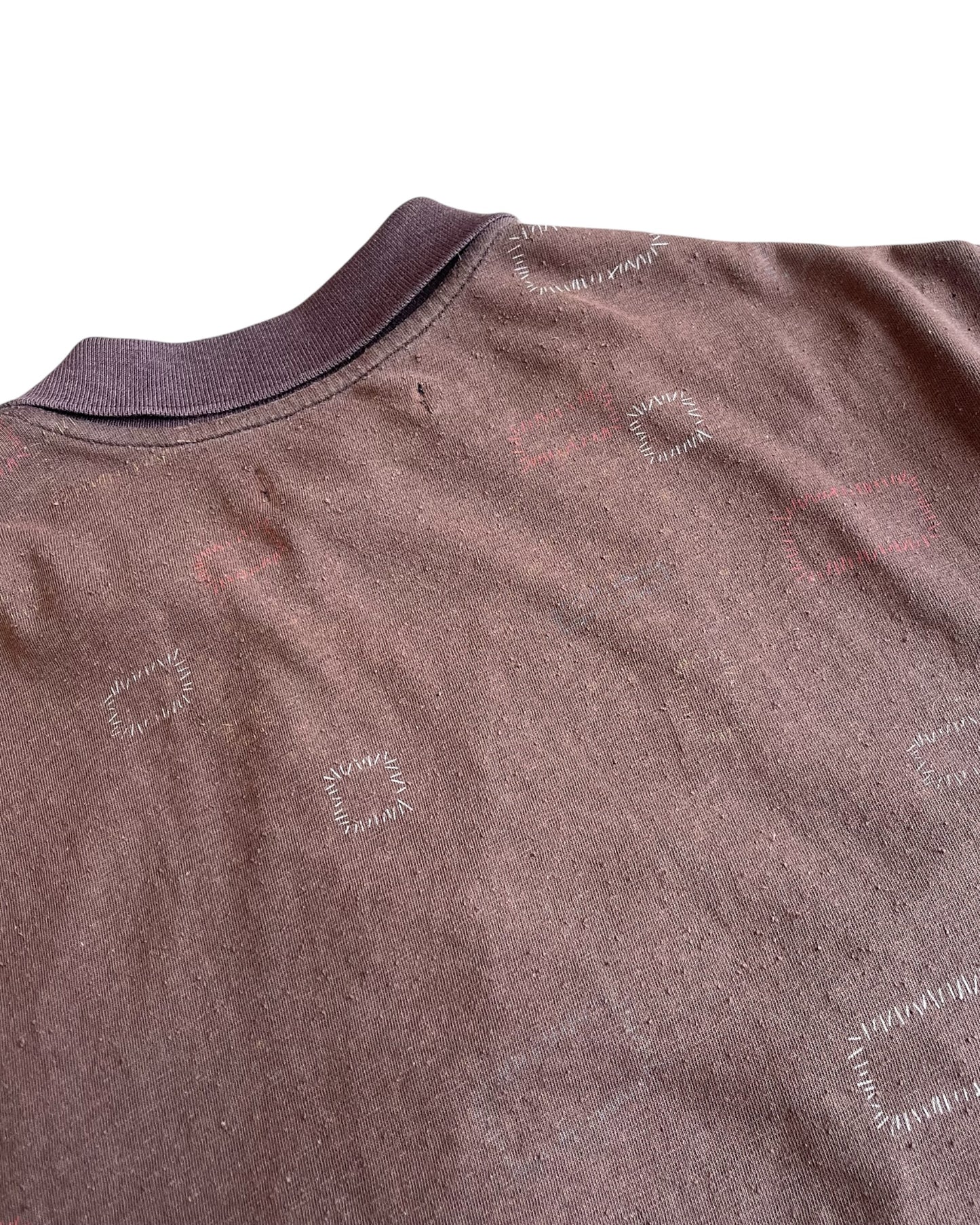 Undercover SS03 "Scab" Stitch Quarter Zip Polo Shirt