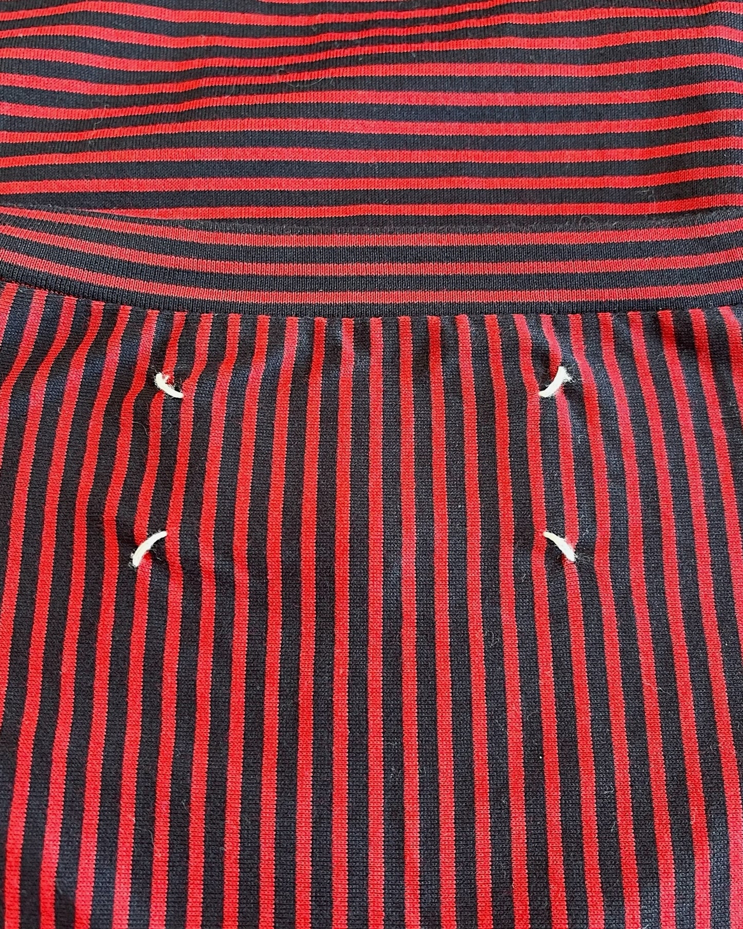 Maison Margiela SS15 Mixed Stripes Button Pocket Long Sleeve T-Shirt