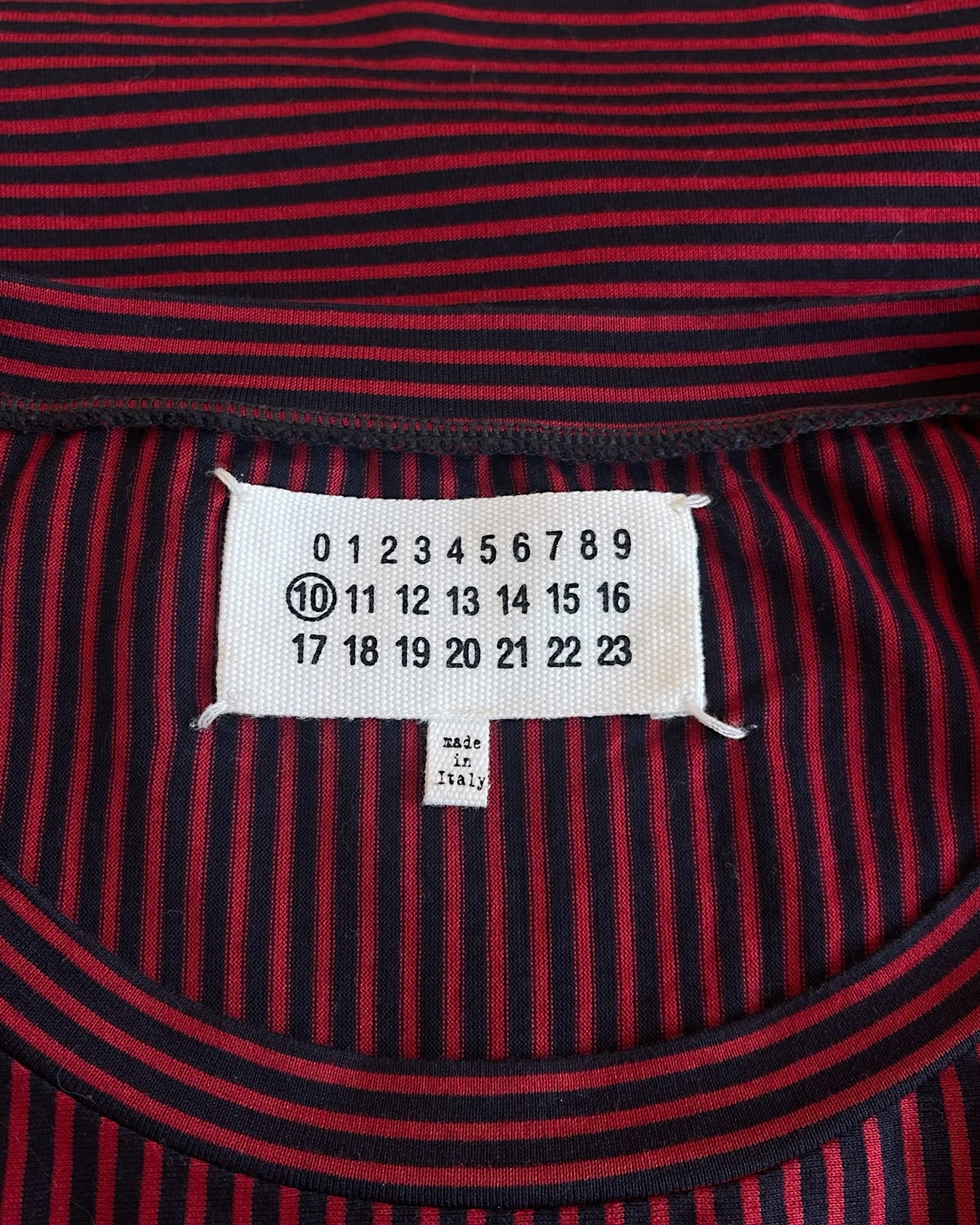 Maison Margiela SS15 Mixed Stripes Button Pocket Long Sleeve T-Shirt