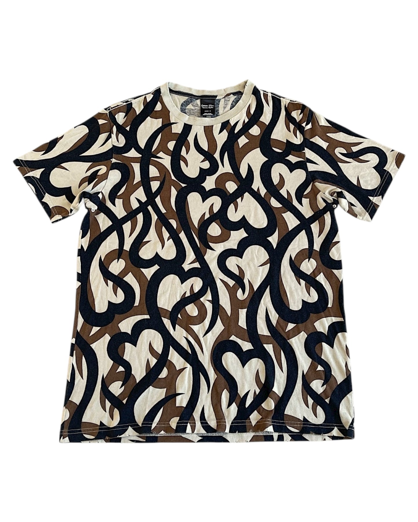 Number (N)ine AW04 'Give Peace A Chance' Heart Camo T-Shirt