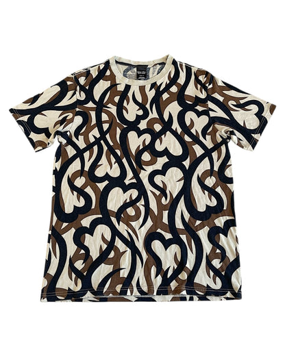 Number (N)ine AW04 'Give Peace A Chance' Heart Camo T-Shirt