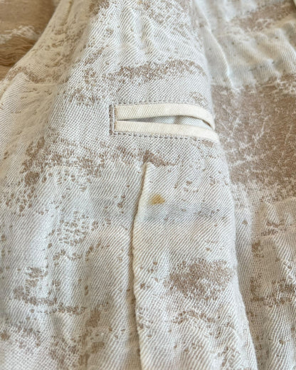 Share Spirit Homme Frayed Layer Distressed Linen Tailored Blazer Jacket