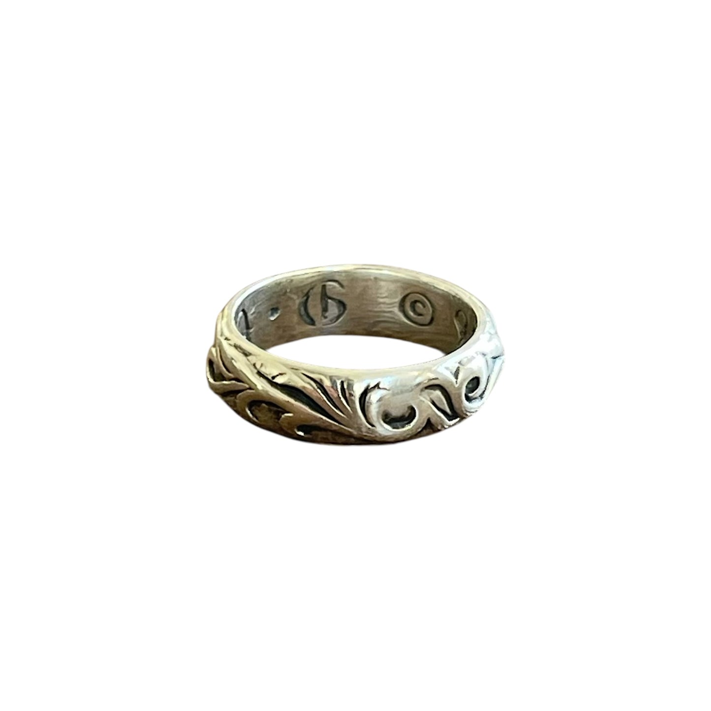 A&G Rock 925 Sterling Silver Engraved Vine Ring