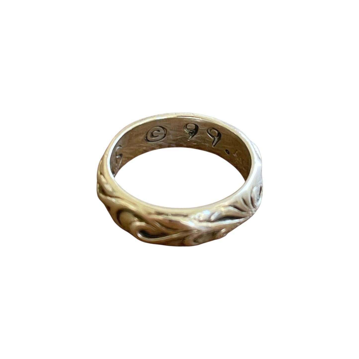 A&G Rock 925 Sterling Silver Engraved Vine Ring